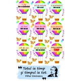 Sticker Totul despre Timp si Citat Eminescu - 75x125 cm