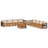 vidaXL Set de canapele de exterior 9 pcs natural Lemn Solid de Acacia 3383172