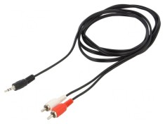Cablu Audio Jack 3.5mm la RCA 3m Negru