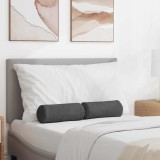vidaXL Perne Bolster 2 pcs Gri &icirc;nchis &Oslash; 15 x 40 cm 42014304