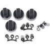 Butoane Aragaz/Plita Universale Negre - Set 4 Bucati