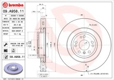 BREMBO 09.A958.11 PRIME LINE - UV Coated Disc frana
