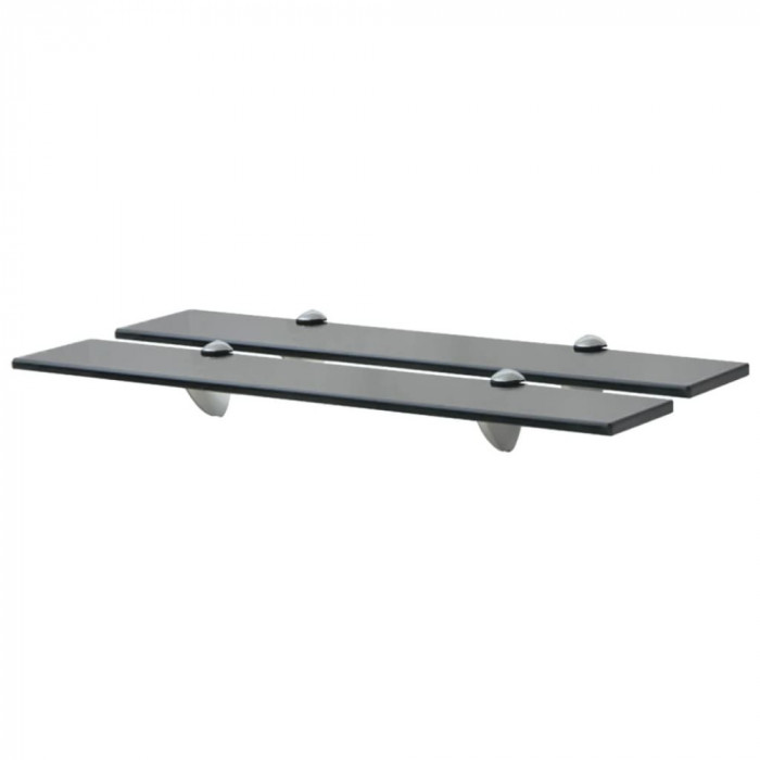 Gossi rafturi suspendate, 2 buc., 60 x 20 cm, sticla, 8 mm