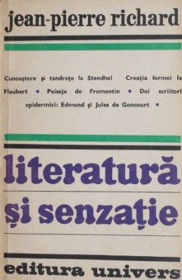 Literatura si senzatie - Jean-Pierre Richard foto