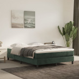 Saltea de pat cu arcuri, verde &icirc;nchis, 140x200x20 cm, catifea GartenMobel Dekor, vidaXL
