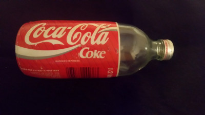 Sticla Coca-Cola an 1988,completa de colectie foto