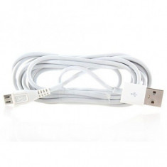 Cablu de date de la USB 2.0 la Micro USB Culoare Alb, Lungime 1 Metru foto