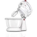 Mixer cu bol MPM MMR-16Z, rotativ, 750W, 3.4l, 5 trepte de viteza, functie TURBO, alb