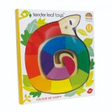 Sarpele colorat din lemn, Tender Leaf Toys, 13 piese