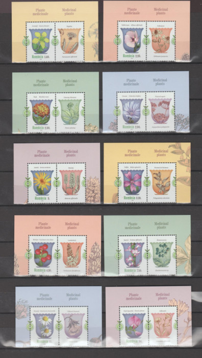 ROMANIA 2023 PLANTE MEDICINALE (uzuale) - serie 10 timbre cu vinieta LP.2399 MNH