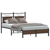 Cumpara ieftin Cadru pat fără saltea stejar maro 120x200 cm, lemn prelucrat