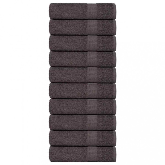 Prosoape de dus 10 buc Antracit 70x140 cm 360 g/m&sup2; 100% bumbac