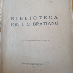 George Fotino - Biblioteca „Ion I.C. Brătianu”, Buc., Imprimeria Naţională, 1933