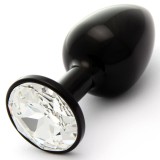 Dildo metalic Rosy S Black with White Diamond