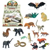 Set animale salbatice miniaturi 12 specii 10cm cu carti info