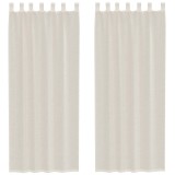 Cumpara ieftin Perdele din voile cu tabla 2 buc crem