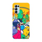 Husa compatibila cu Oppo A72, Viceversa, model Adventure time characters splash art, Silicon, TPU, Transparent, Carcasa