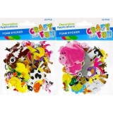 Forme decorative - hartie gumata autoadeziva - animale domestice, diverse culori, set 22 buc, Craft with Fun, 463445