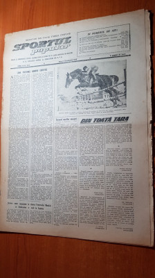 sportul popular 6 octombrie 1953-concursul international de calarie la bucuresti foto