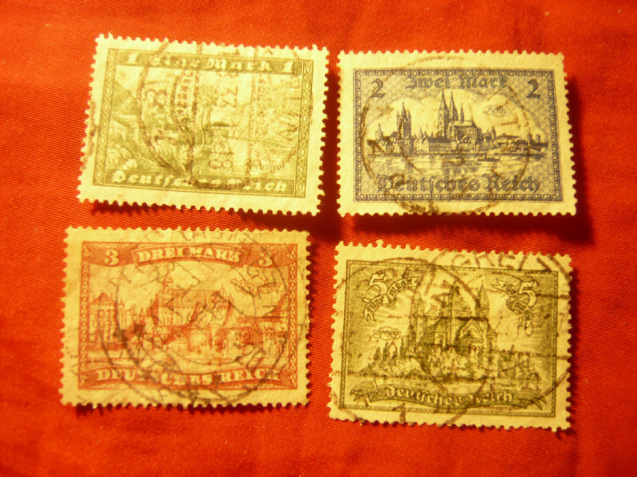 Serie Germania 1924- Deutsches Reich Cetati - Orase, 4 val. stamp.