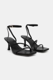 Answear Lab sandale de piele culoarea negru