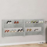 vidaXL Pantofare de perete, 2 buc., gri beton, 80x18x60 cm, PAL
