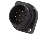 Soclu SP21 tată PIN 9 IP68 5A 500V 0,75mm2 -25&divide;85&deg;C