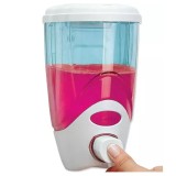 Dozator plastic pentru sapun lichid Lisa, capacitate 1 l, montare perete, alb
