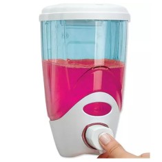 Dozator plastic pentru sapun lichid Lisa, capacitate 1 l, montare perete, alb