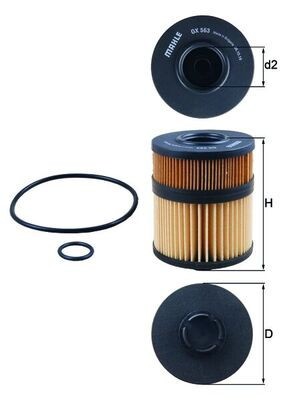 MAHLE OX 563D Filtru ulei foto