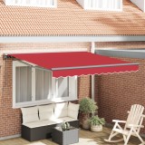 VidaXL Cortina Retractabilă Manual Roșu 300x250 cm Poliester