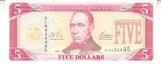 B11 1 - Bancnota foarte veche - Liberia - 5 dolari - 2003