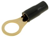 Terminal inelar M10 10mm&sup2; aurit cu izolație neagră - componentă electrică profesională