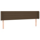 Cumpara ieftin Tablie de pat cu aripioare maro inchis 203x16x78/88 cm textil
