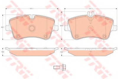 Set placute frana,frana disc MERCEDES CLC-CLASS (CL203) (2008 - 2011) TRW GDB1413 foto