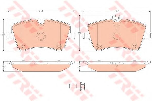 Set placute frana,frana disc MERCEDES CLC-CLASS (CL203) (2008 - 2011) TRW GDB1413