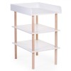 Masa Infasat Childhome Natural Alb, 73x55x100cm, MDF+Melamina, Bara Prosop, 2 Polite Depozitare, EN 12221, FSC