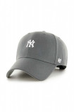 47 brand șapcă de baseball din bumbac MLB New York Yankees culoarea gri, cu imprimeu, B-BRMPS17WBP-CC