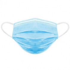 Set 10 buc Masca Protectie Respiratorie de Unica Folosinta 3 straturi, 3 pliuri, Albastru foto