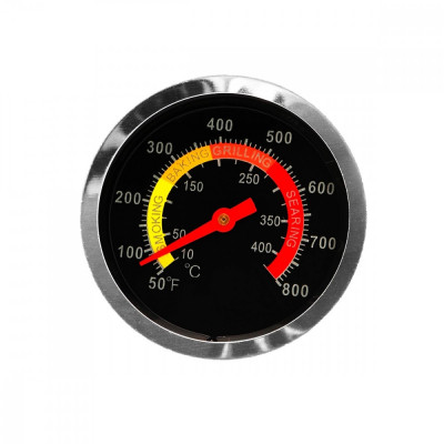 Termometru cu sonda pentru gratar, KetoTek, utilizat la BBQ si Grill, din otel inoxidabil, temperatura 10&amp;deg;C - 400&amp;deg;C, negru foto