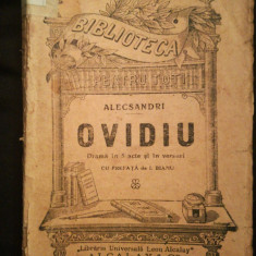 Ovidiu. Drama in 5 acte si in versuri, de V. ALECSANDRI, BPT 180 pref. I. Bianu