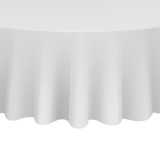 Față de Masă Unică Folosință, Model Rotund, Diametru 213 cm, Plastic, Alb, Oem