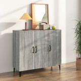 vidaXL Servantă, gri sonoma, 90x34x80 cm, lemn compozit