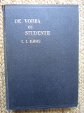 CONSTANTIN C. ILIESCU - DE VORBA CU STUDENTII {1944}