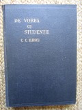 CONSTANTIN C. ILIESCU - DE VORBA CU STUDENTII {1944}