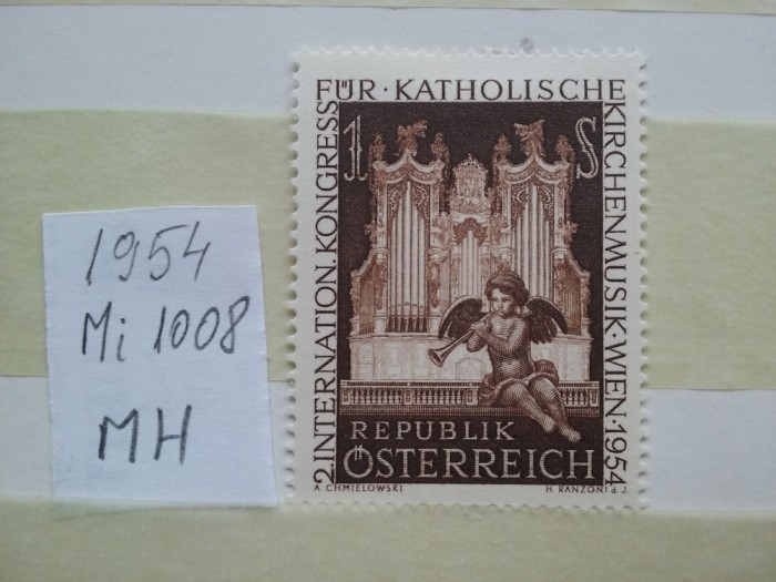 1954- Austria-Mi1008-MH