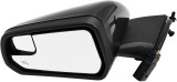 Oglinda usa exterioara Ford Mustang, 01.2018, montare stanga, reglaj electric; carcasa neagra, grunduit; sticla plana; sticla crom; 12 gauri / 5