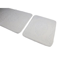 Set de 2 covorase pentru baie, bumbac 100%, Antique Cream