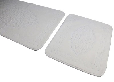 Set de 2 covorase pentru baie, bumbac 100%, Antique Cream foto