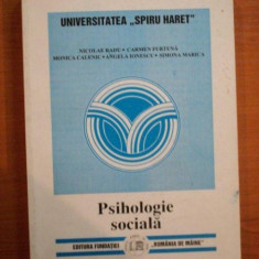 PSIHOLOGIE SOCIALA de NICOLAE RADU , CARMEN FURTUNA ...1998